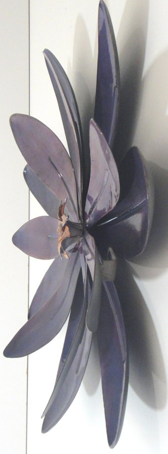 NEW - Contemporary Metal Wall Art Decor Or Sculpture Medium Purple